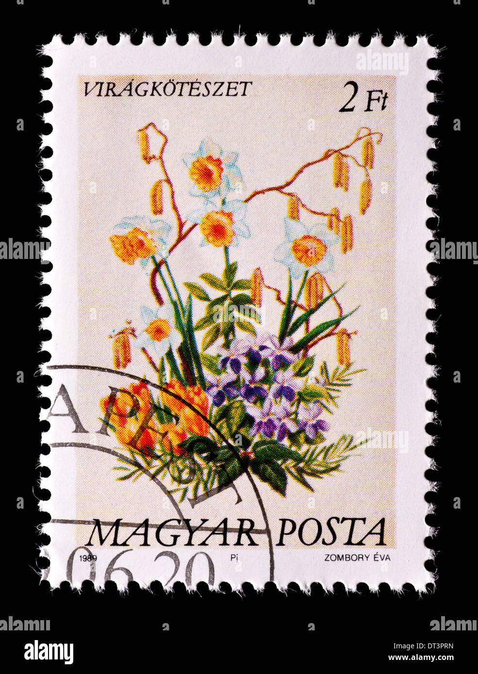 Postage stamp from Hungary depicting a flower arrangement Stock Photo ...