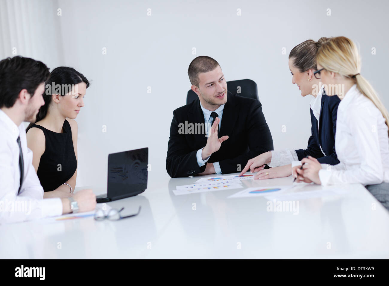 business people in a meeting at office Stock Photo - Alamy