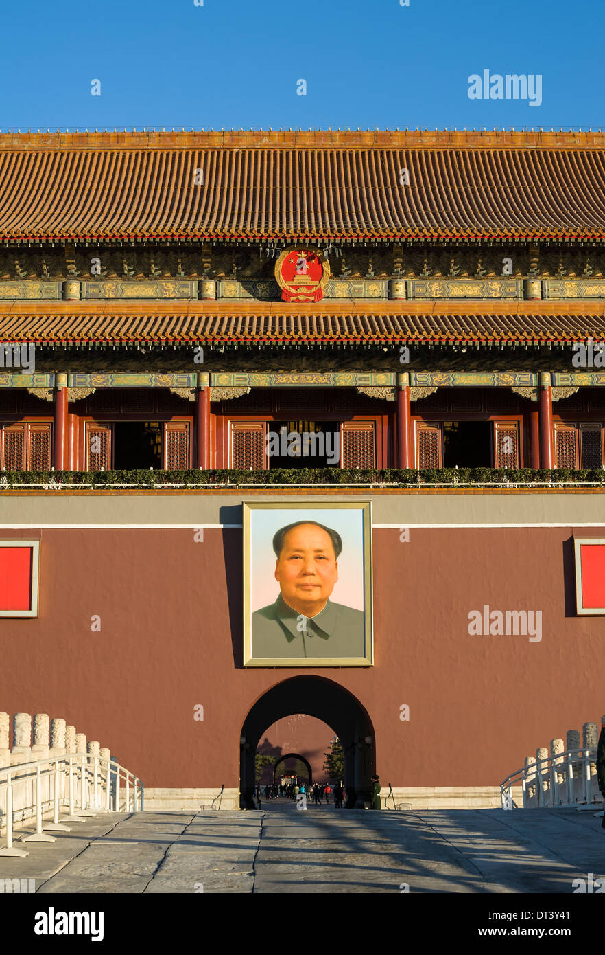 Tiananmen tower with Mao's picture Stock Photo