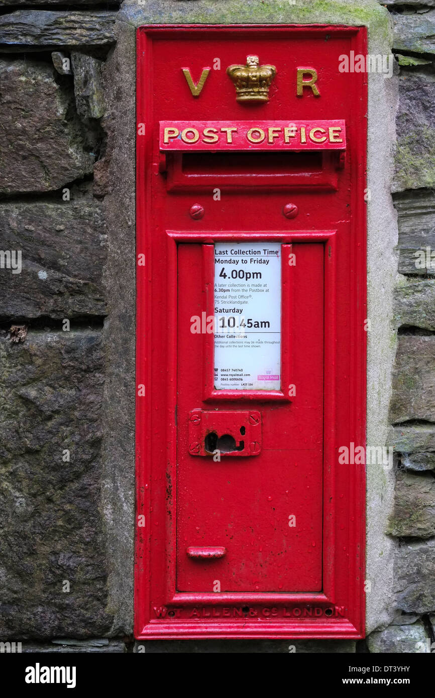Victorian Post Box in the Lake District Stock Photo
