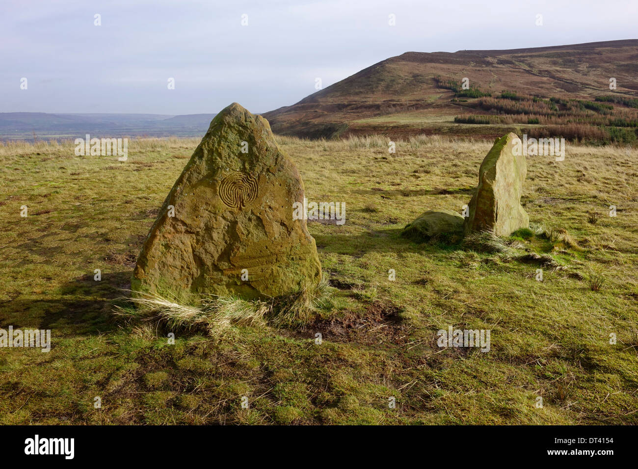 Standing stones on the north yorkshire moors hires stock photography