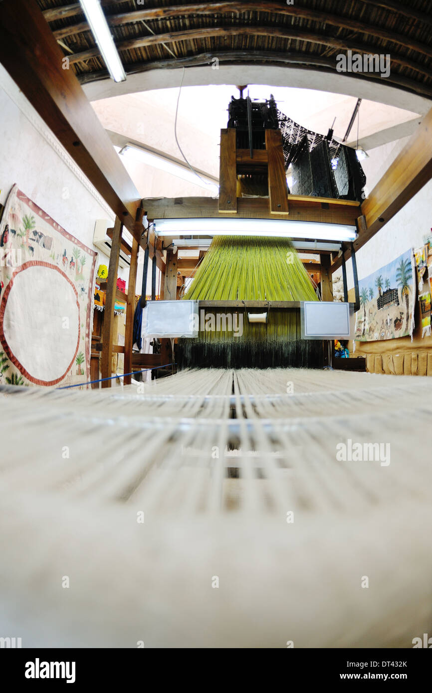 traditional arabic rug production Stock Photo Alamy