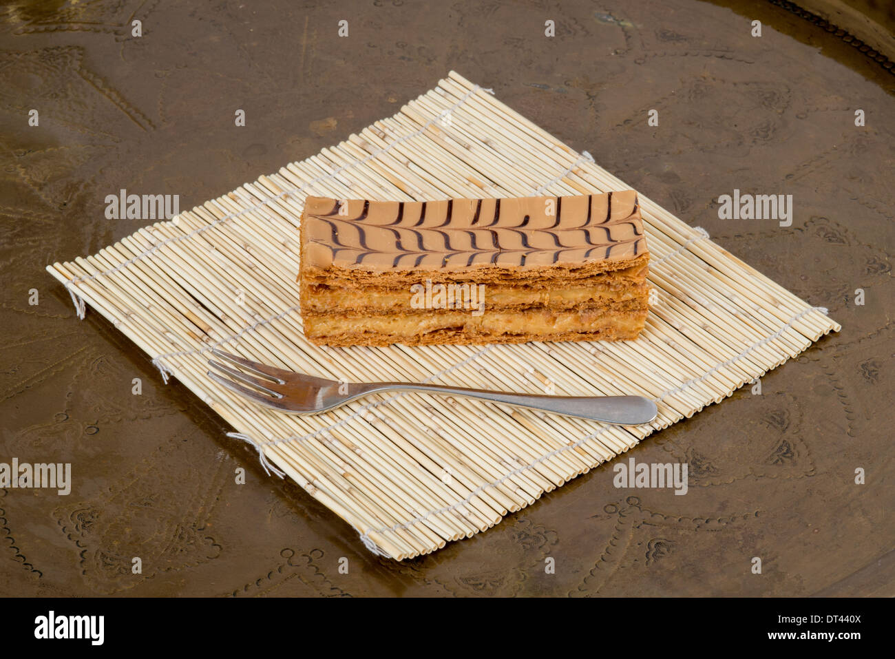 Moroccan pastry Milfa, thousand leaves on bamboo mat Stock Photo - Alamy