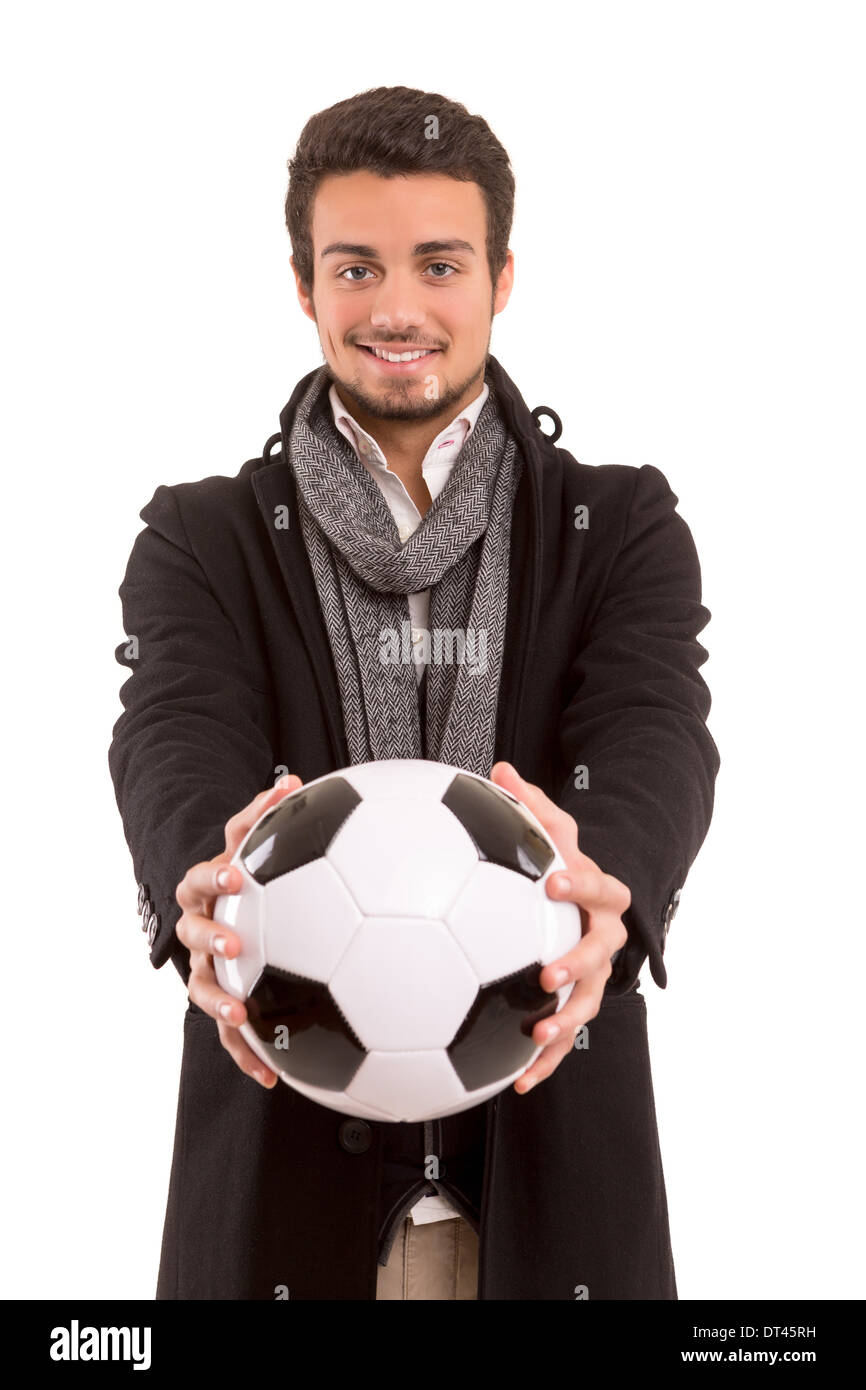 Studio picture of a handsome young football coach Stock Photo Alamy