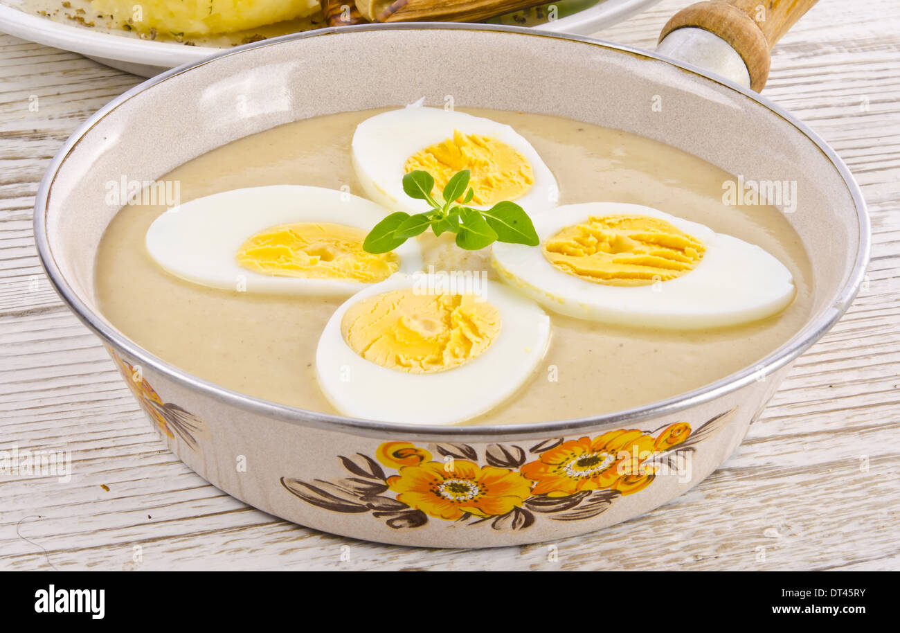 Eggs in mustard sauce Stock Photo Alamy
