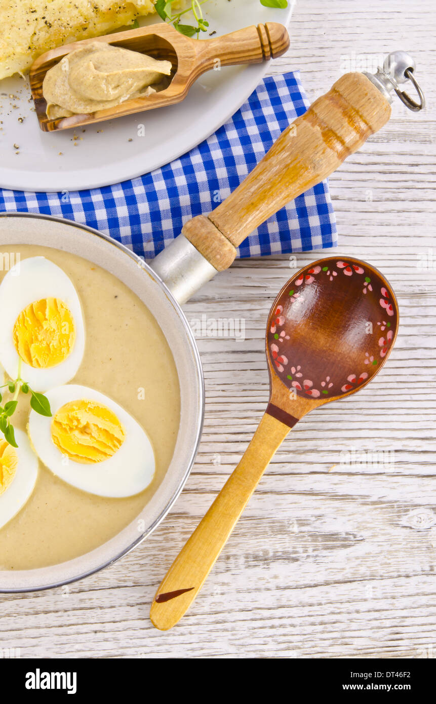 Eggs in mustard sauce Stock Photo Alamy