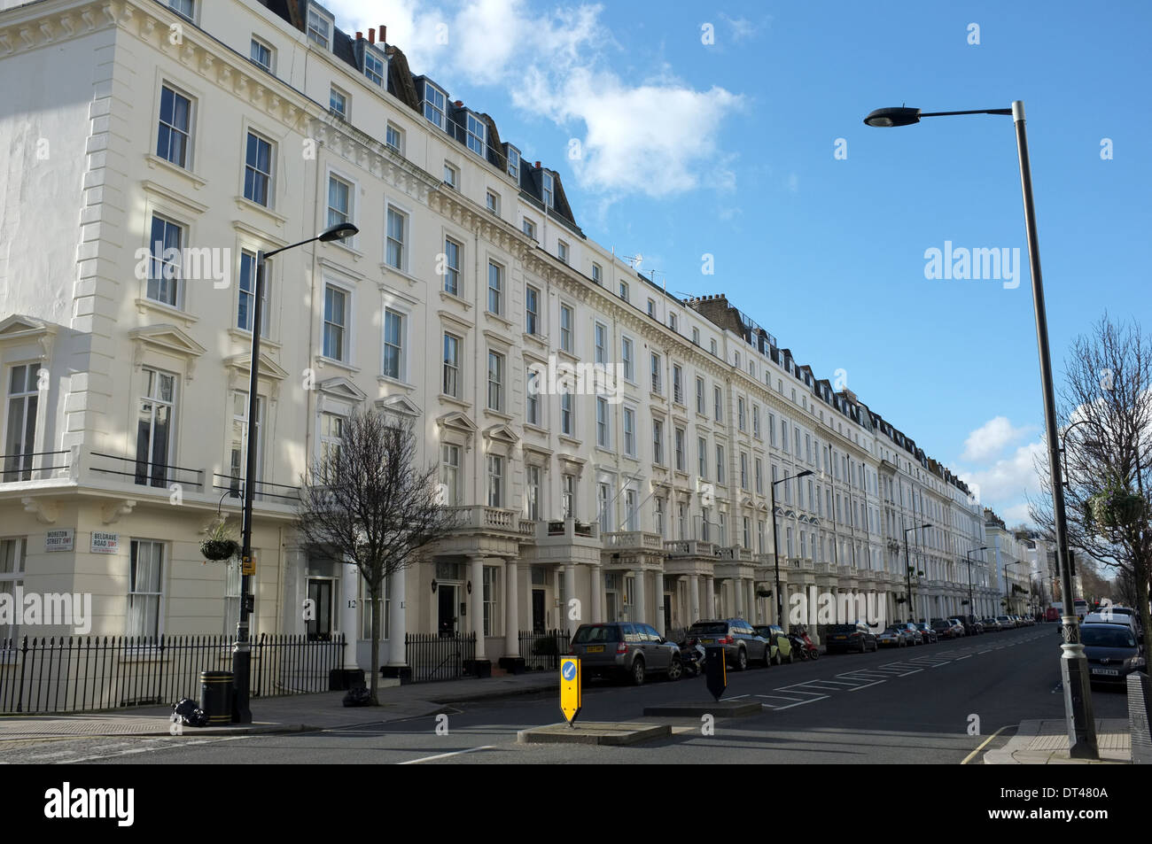 belgrave road in pimlico a small area of central london in the city of