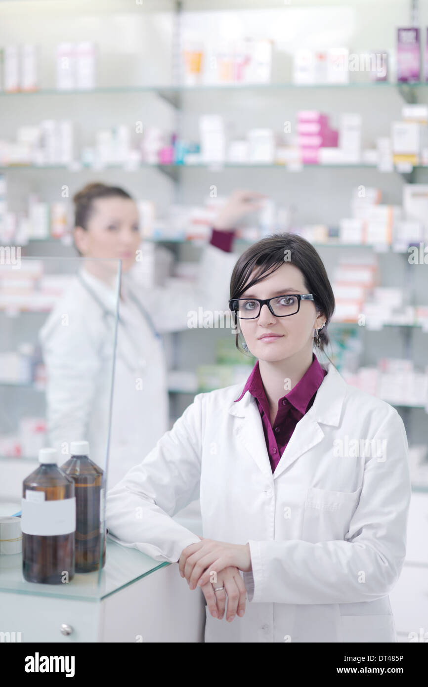 team of pharmacist chemist woman in pharmacy drugstore Stock Photo - Alamy