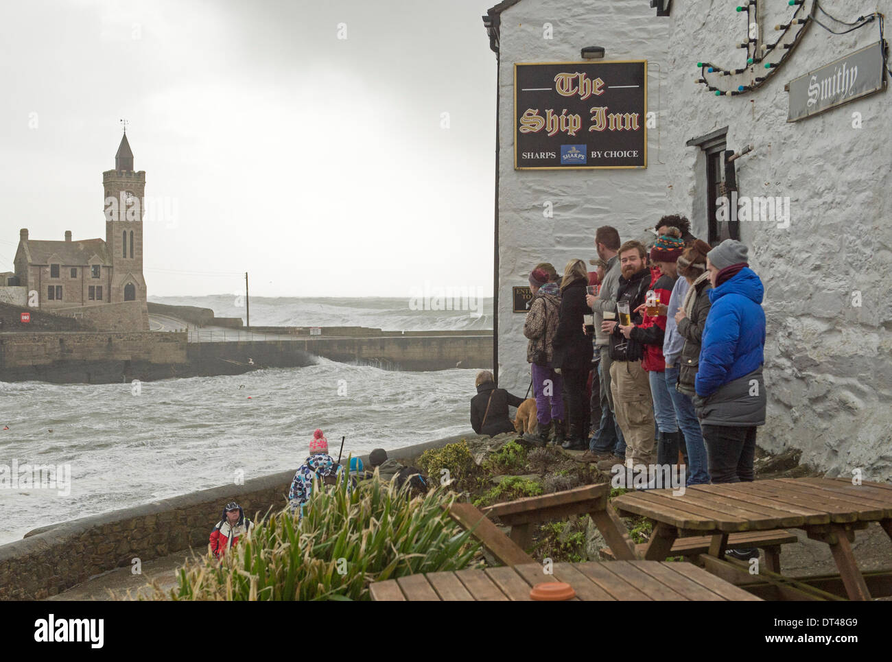 Porthleven storm 2014 hires stock photography and images Alamy