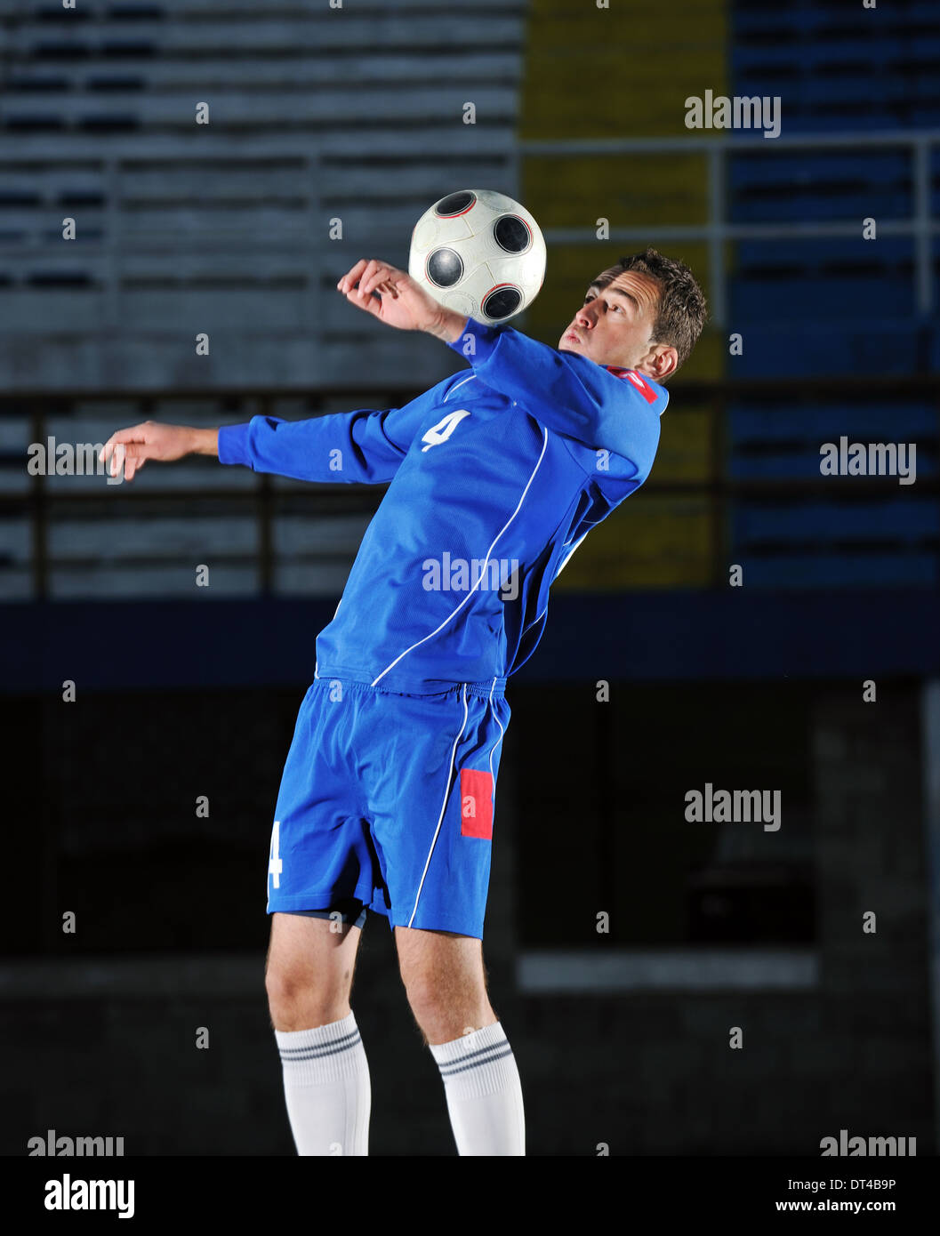football player in action Stock Photo