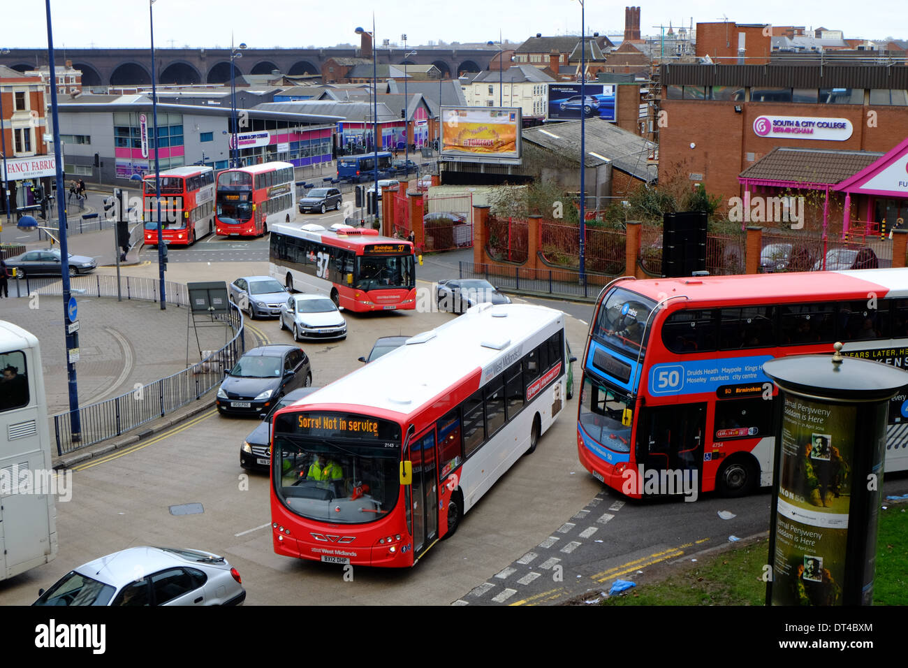 Buses near the Bullring shopping centre in Birmingham City Centre Stock ...