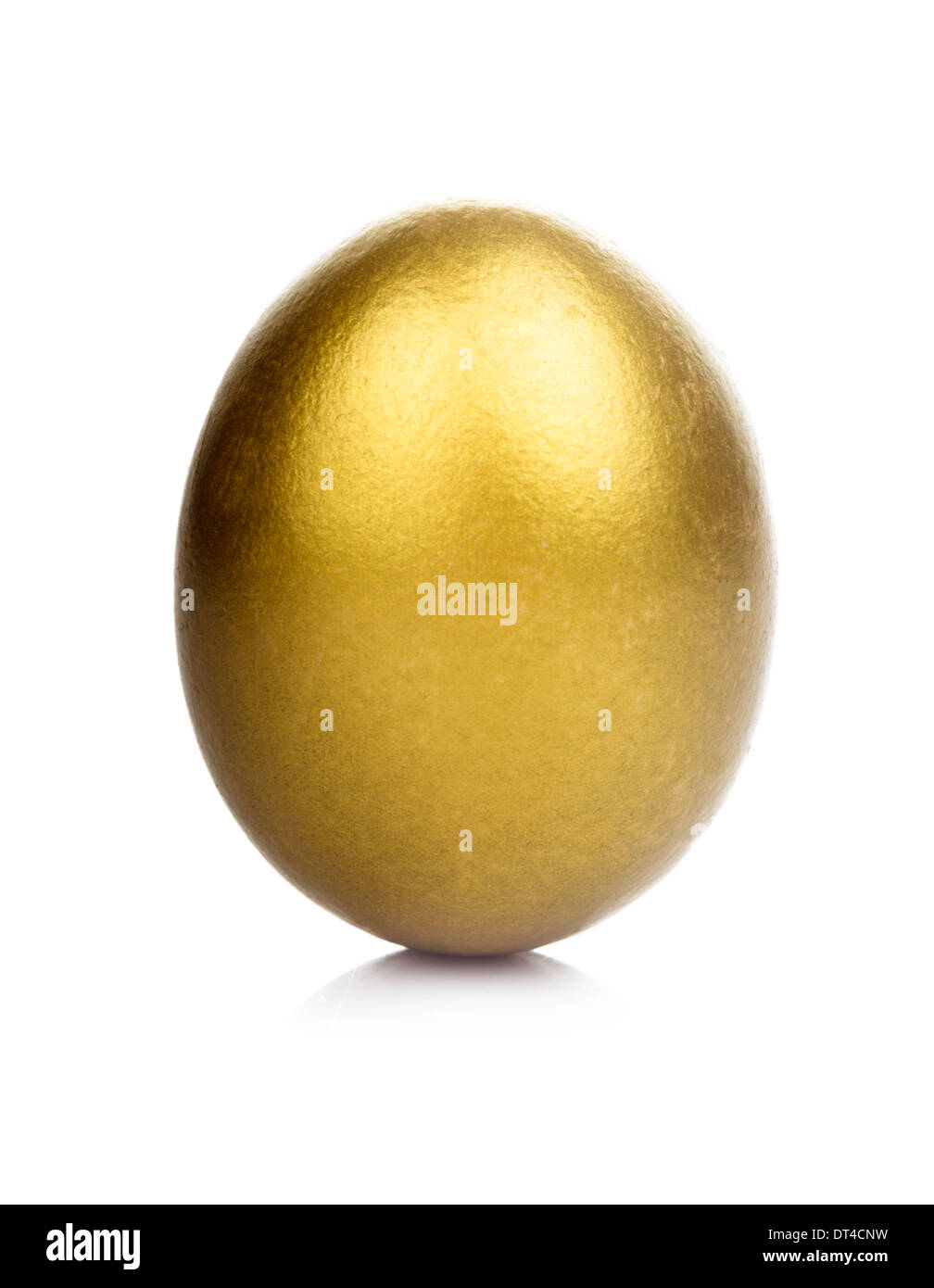 One golden egg isolated on white background Stock Photo