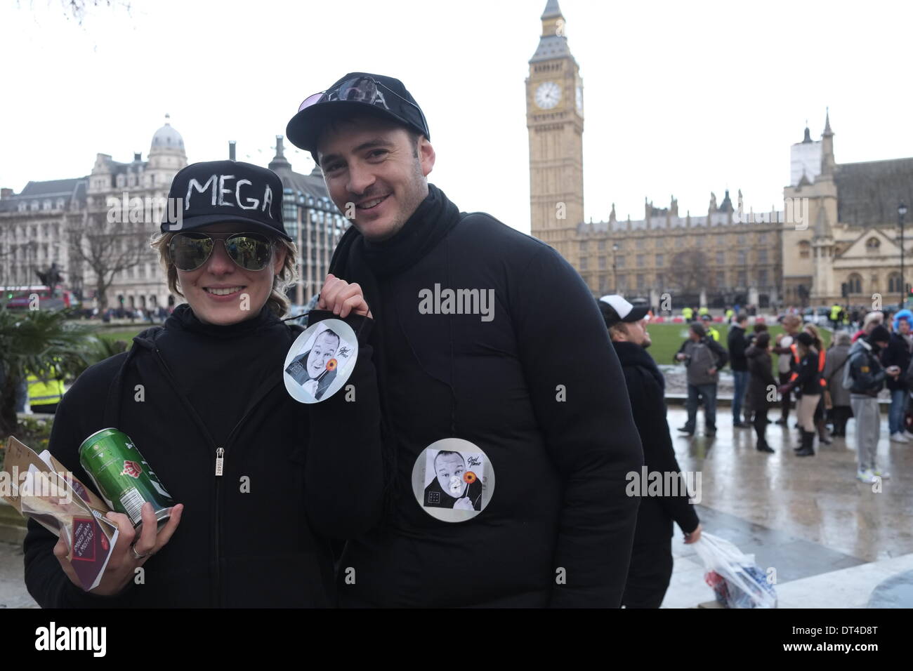 London, UK. 8th February 2014. New Zealand themed costumes are worn on a celebratory day in