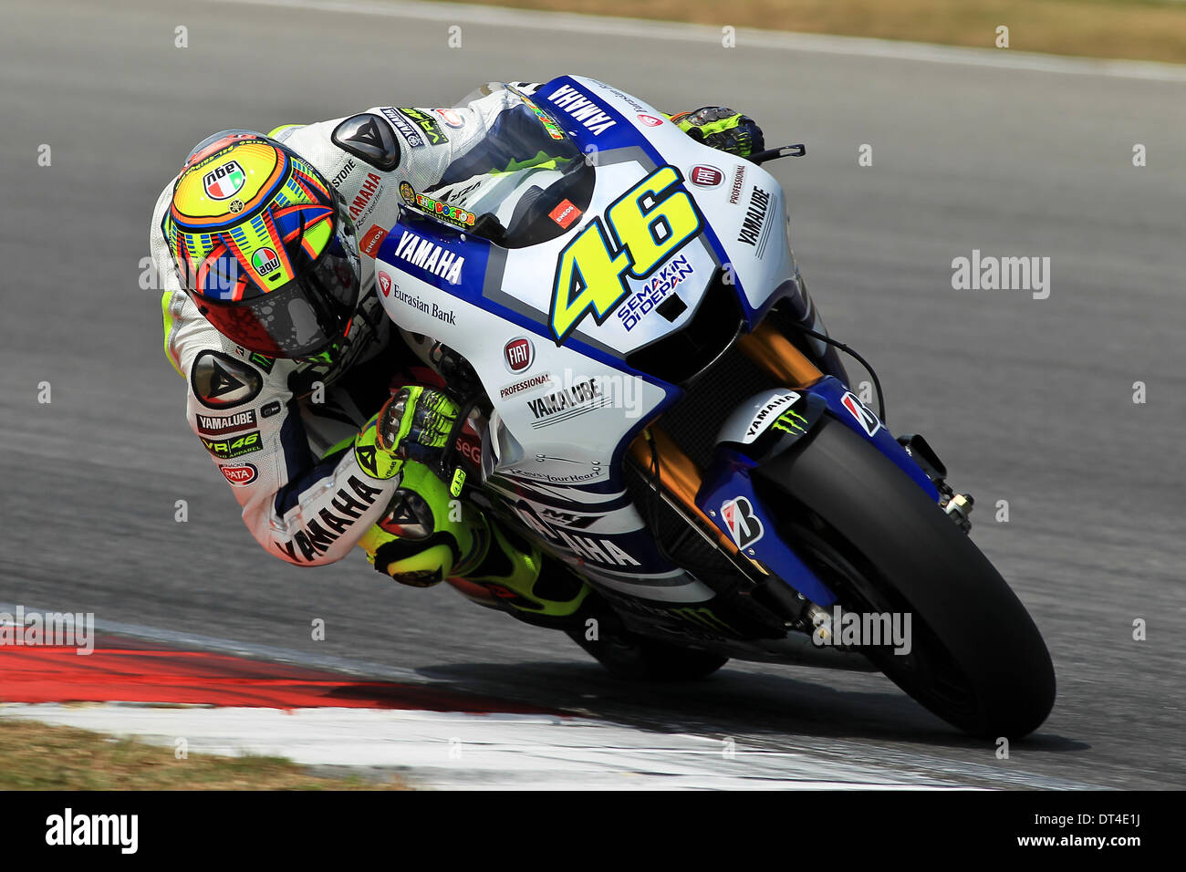 Sepang, Malaysia. 04th Feb, 2014. Valentino Rossi of Yamaha Factory Racing  in action during the first day of the first official MotoGP testing session  held at Sepang International Circuit in Sepang, Malaysia.