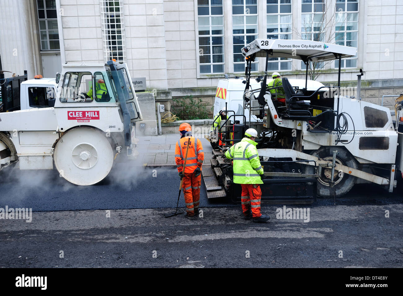 Road Works,Repairing Burst Water Pipe And Laying New Road Surface
