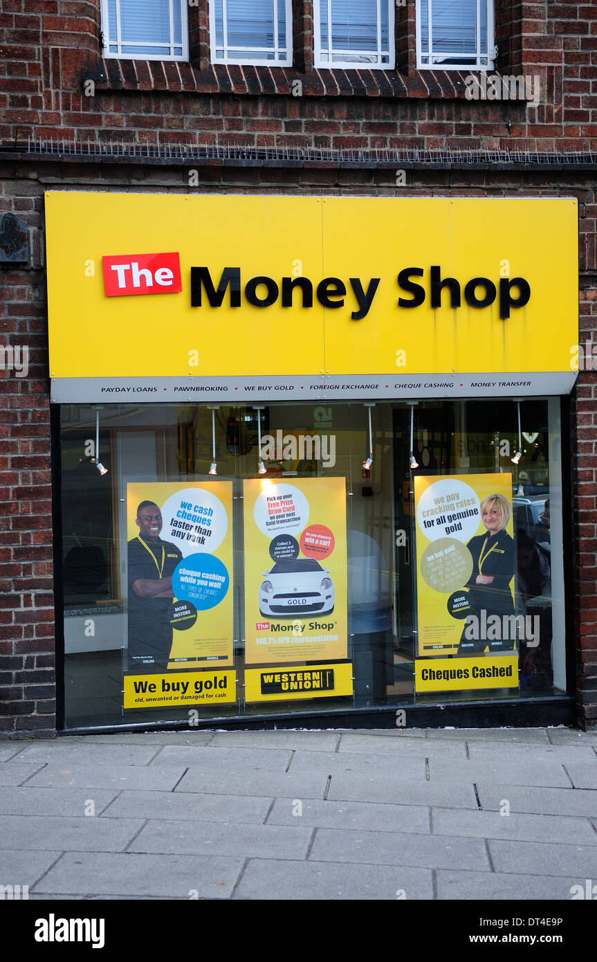 Money Shop,Friar Lane Nottingham,UK. Stock Photo