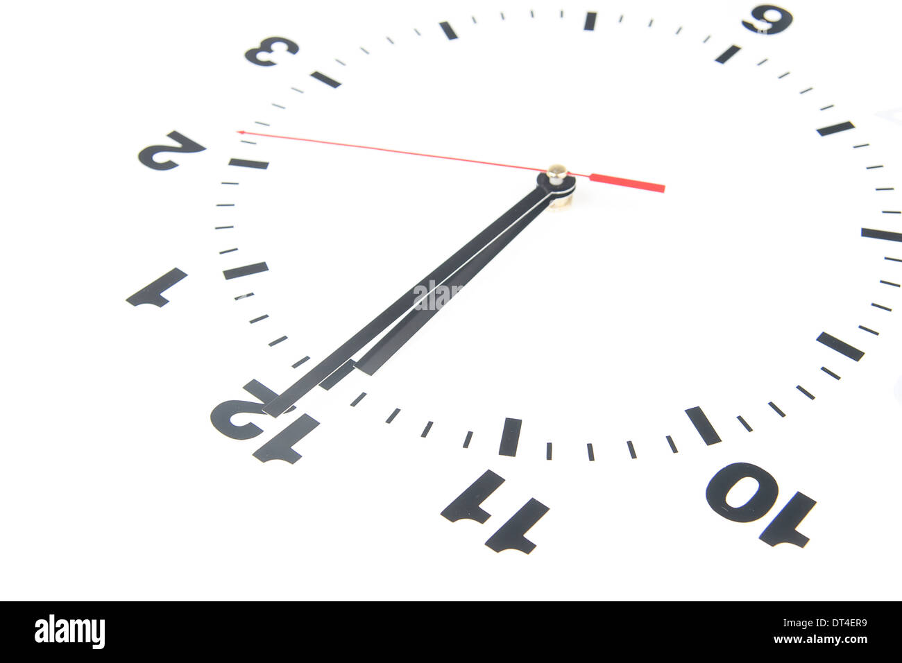 Dial of the clock isolated on white background Stock Photo