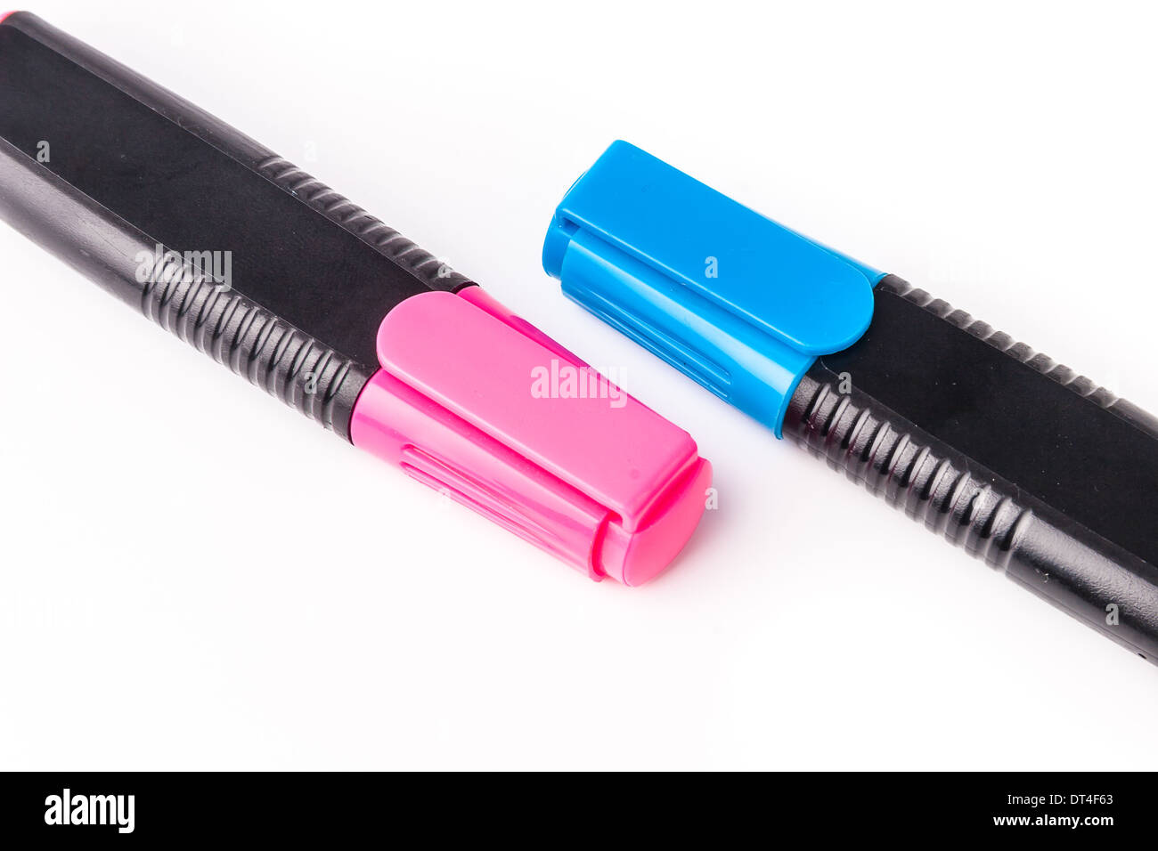 Highlighters / Markers isolated on white backgound Stock Photo