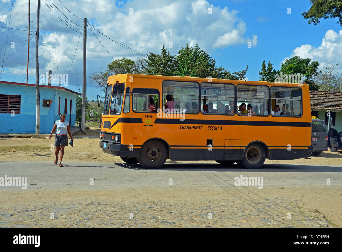School bus, Cuba Stock Photo