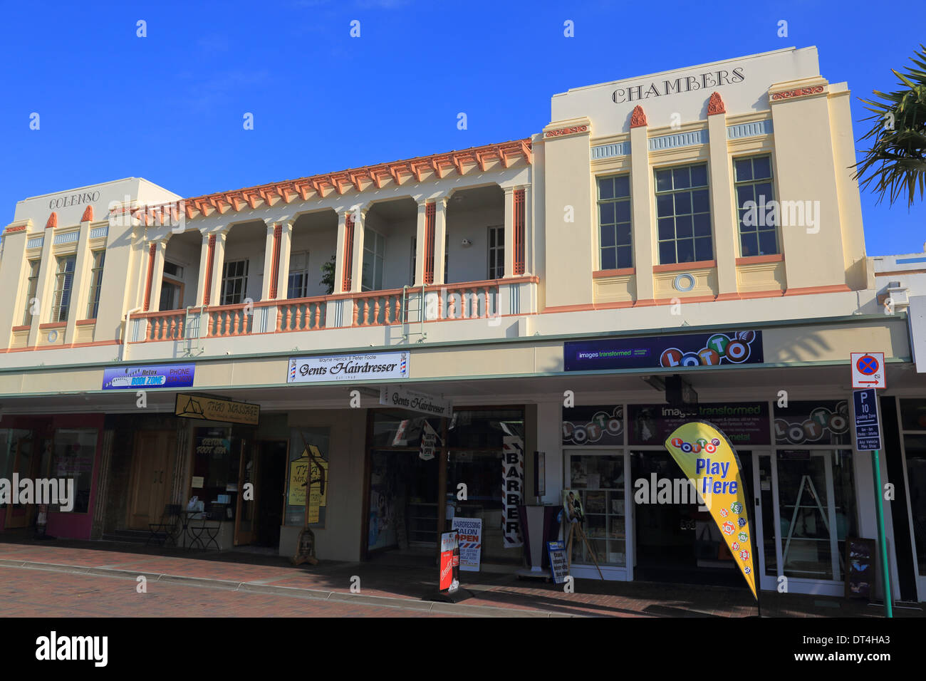 Art Deco Napier, Colenso House or Chambers, 210 Emerson Street, Napier, Hawkes Bay, North Island New Zealand Stock Photo