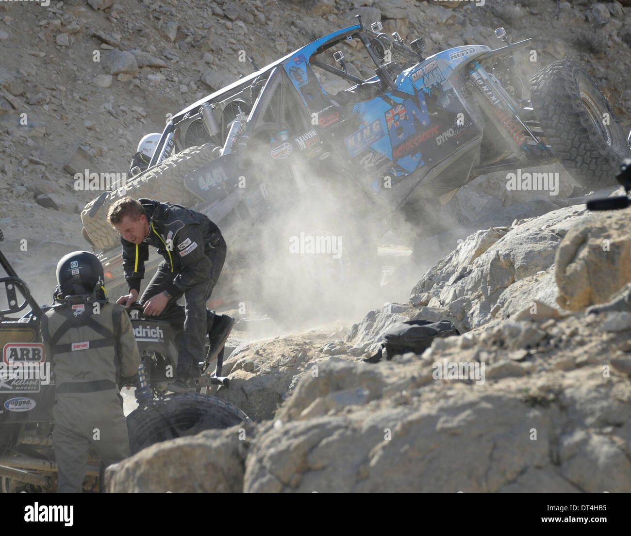 Feb 7, 2014. Johnson Valley CA. USA. A 156 off road racers took part in the 2014 King of the Hammers finals Friday. A estimated crowd of 40,000 plus off road fans came out for the event Photo by Gene Blevins/LA DailyNews/ZumaPress (Credit Image: © Gene Blevins/ZUMAPRESS.com) Stock Photo