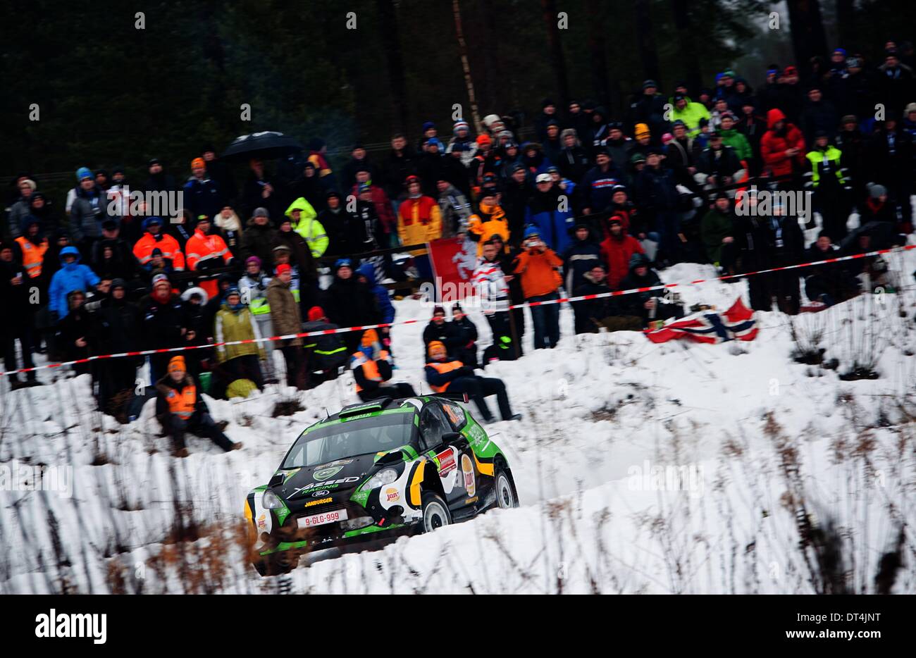 07.02.2014. World Rally Championships Rally of Sweden. Yazeed Al-Rajhi (SAU)- Michael Orr (GB)-Ford Fiesta Stock Photo