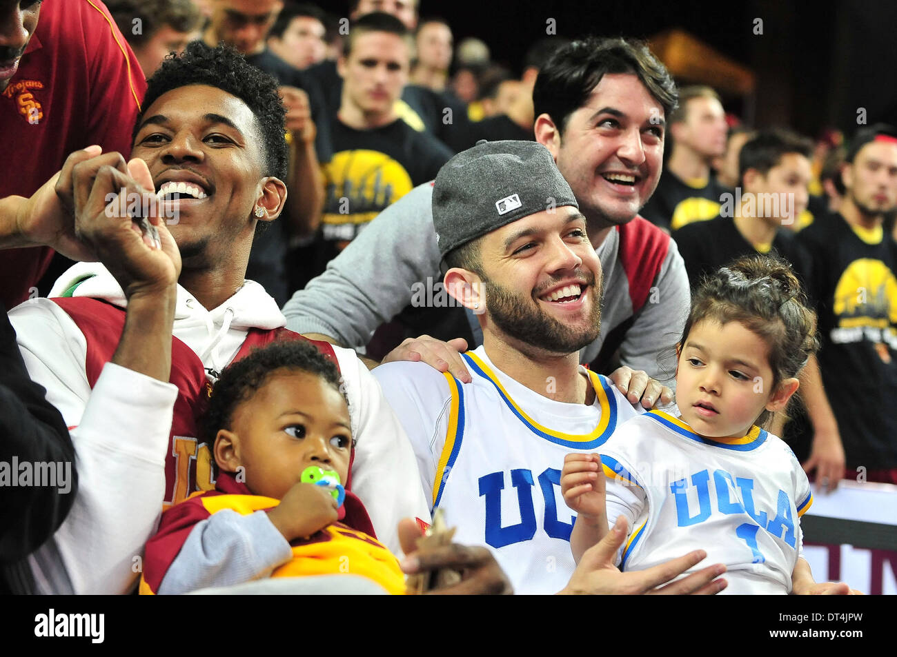 Los Angeles, CA, USA. 8th Feb, 2014. Former USC Trojans Nick Young and