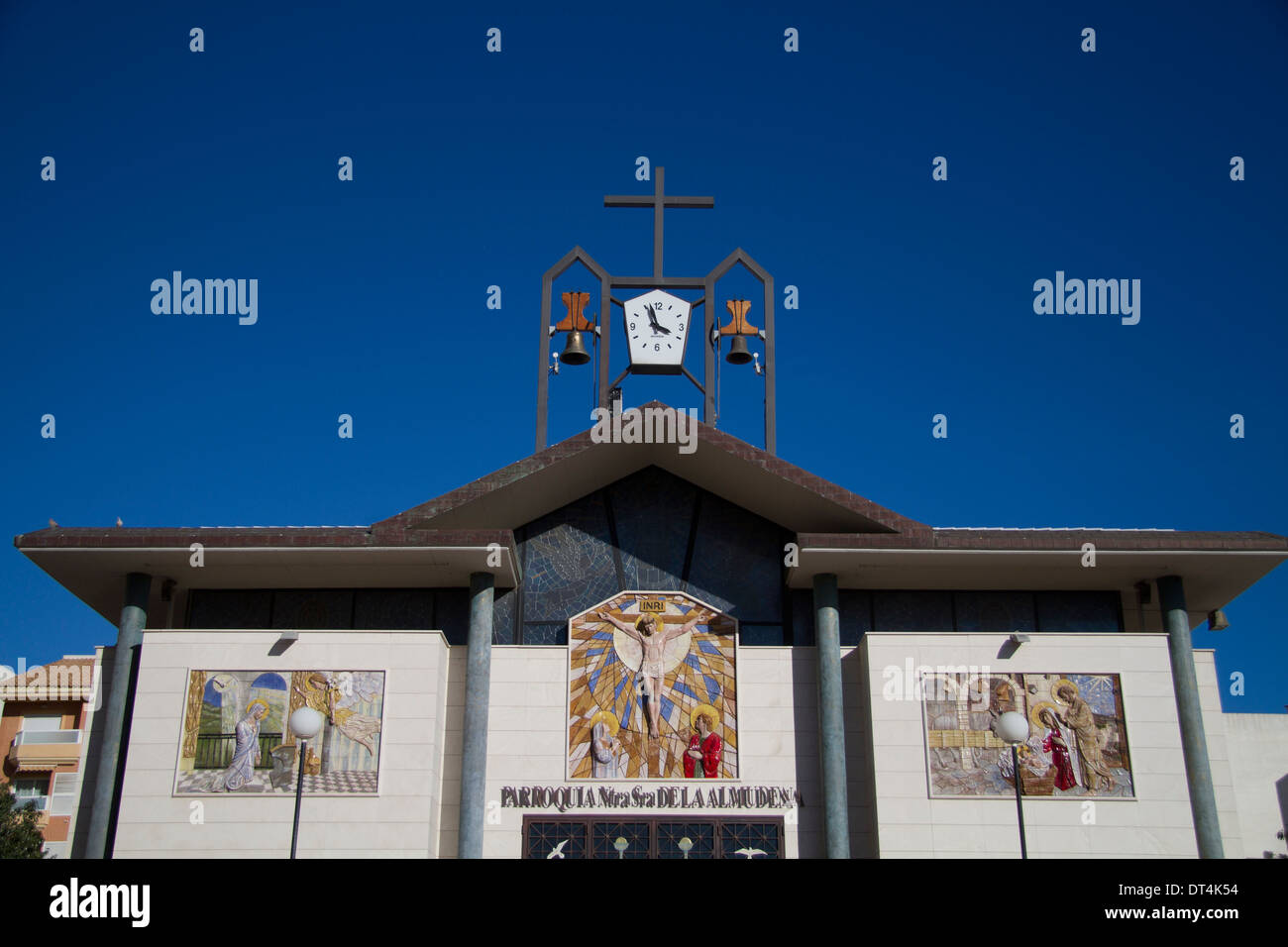 Electric Church Bells and Clock Stock Photo Alamy