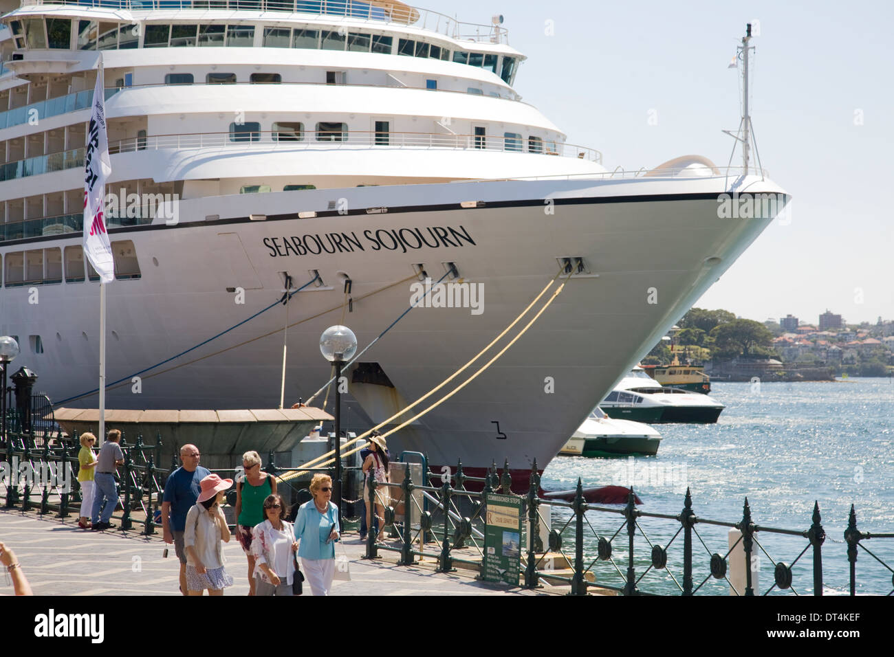 cruise ship seabourn sojourn moored in Circular Quay,Sydney Stock Photo