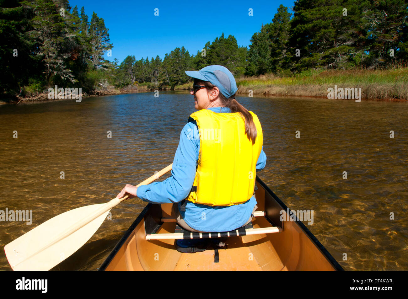 Canoeing on Siltcoos River, Oregon Dunes National Recreation Area