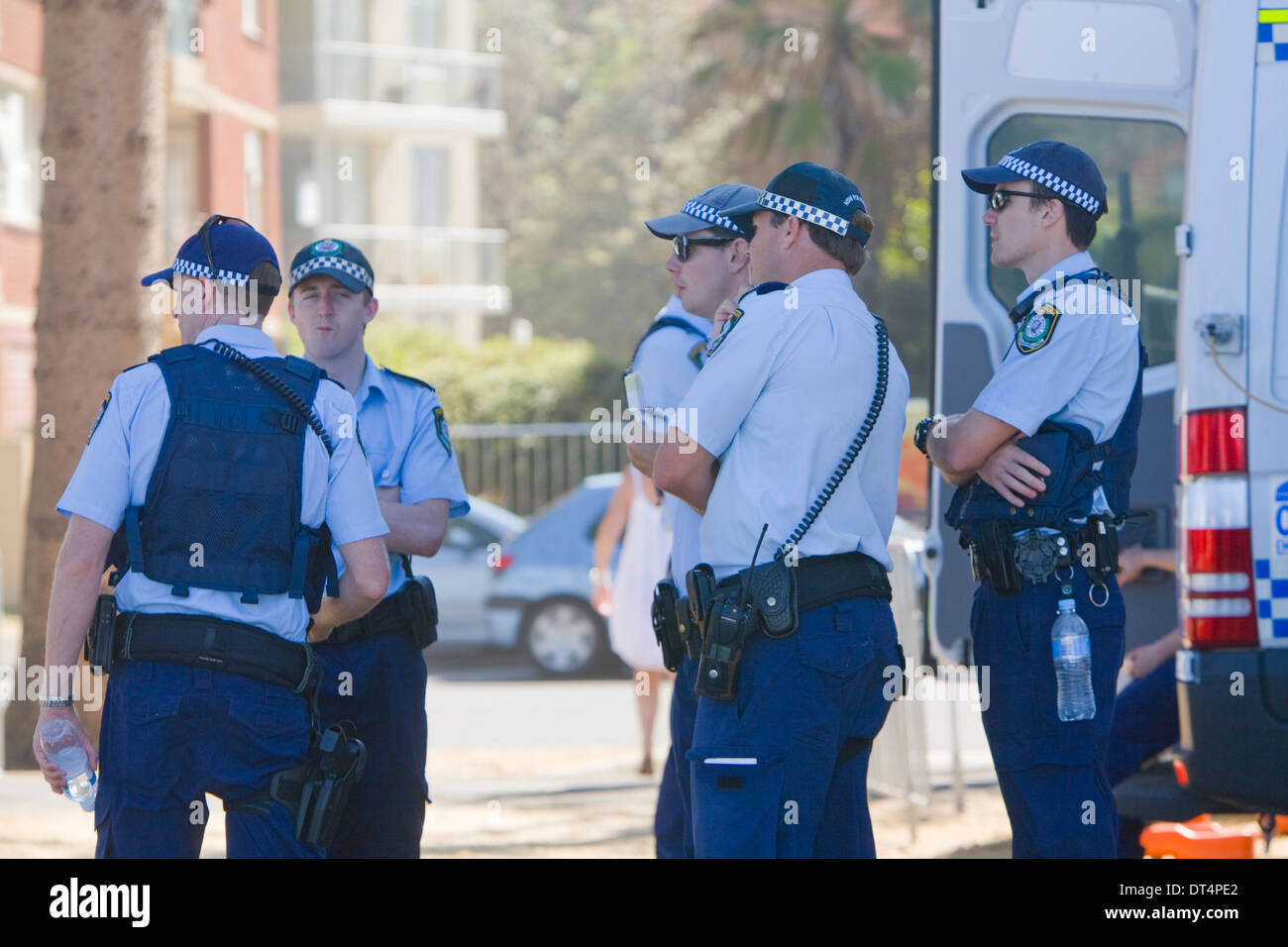 New South Wales State police officers at Manly Beach,sydney Stock Photo
