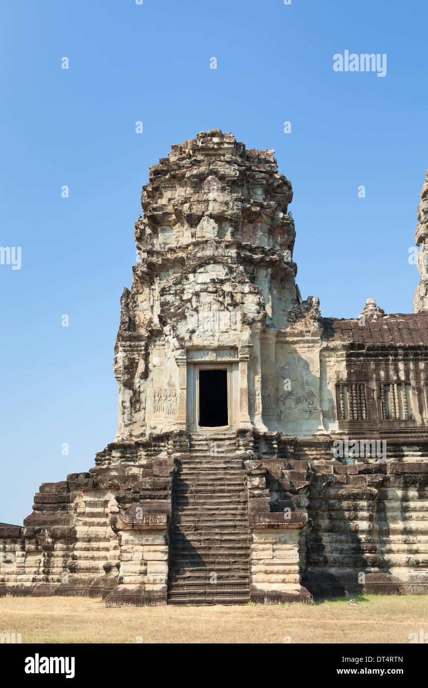 Angkor Wat first level stone tower, Cambodia Stock Photo