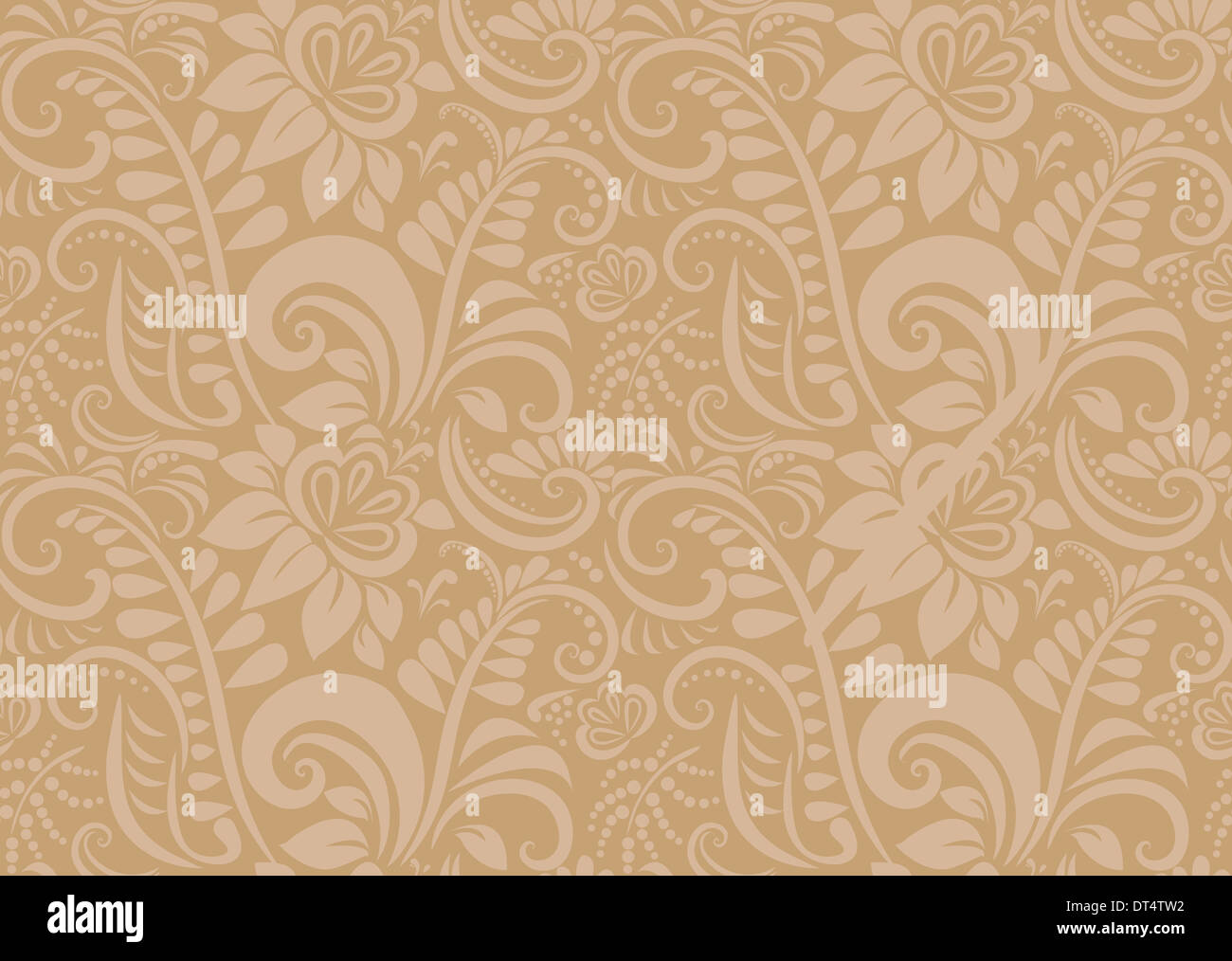 Retro floral wallpaper. Seamless. Vector illustration Stock Photo - Alamy