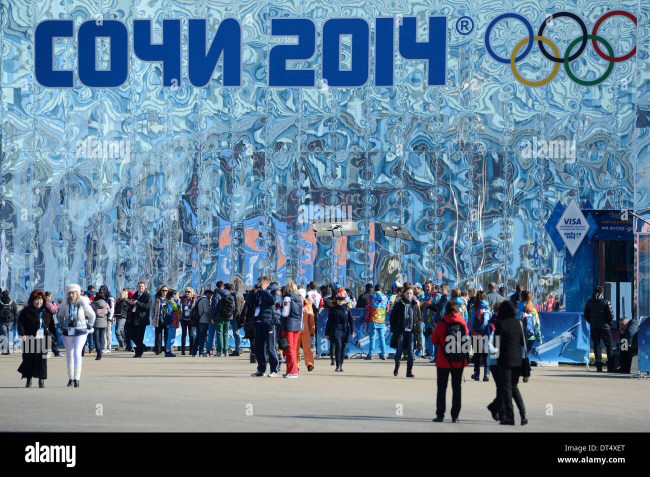 Spectators in the olympic park at the Sochi 2014 Olympic Games, Sochi