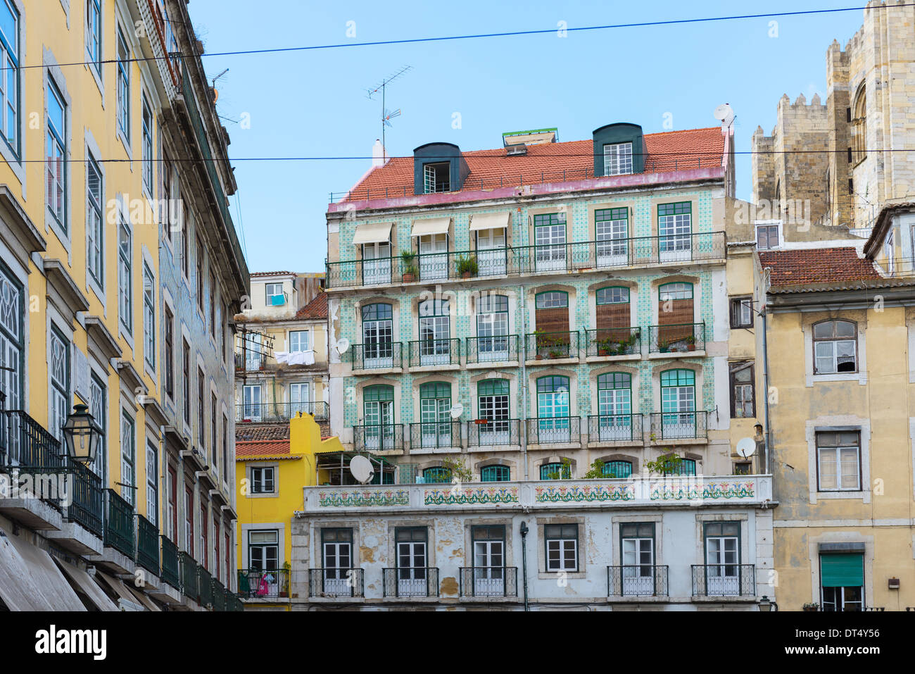 Typical houses in Lisbon, Portugal Stock Photo Alamy