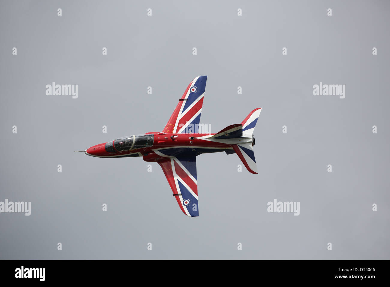 A BAE Hawk jet trainer in a special livery for the diamond jubilee of Queen Elizabeth II in 2012 Stock Photo