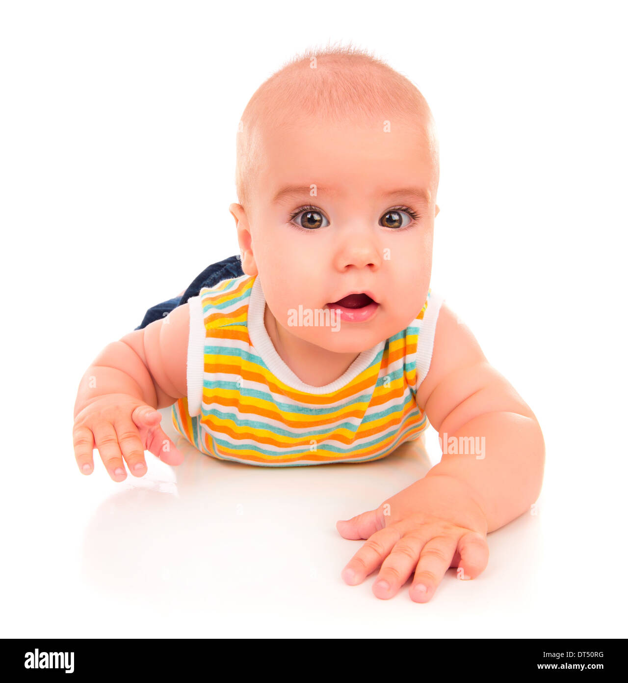 Happy Little Baby isolated on white background Stock Photo - Alamy