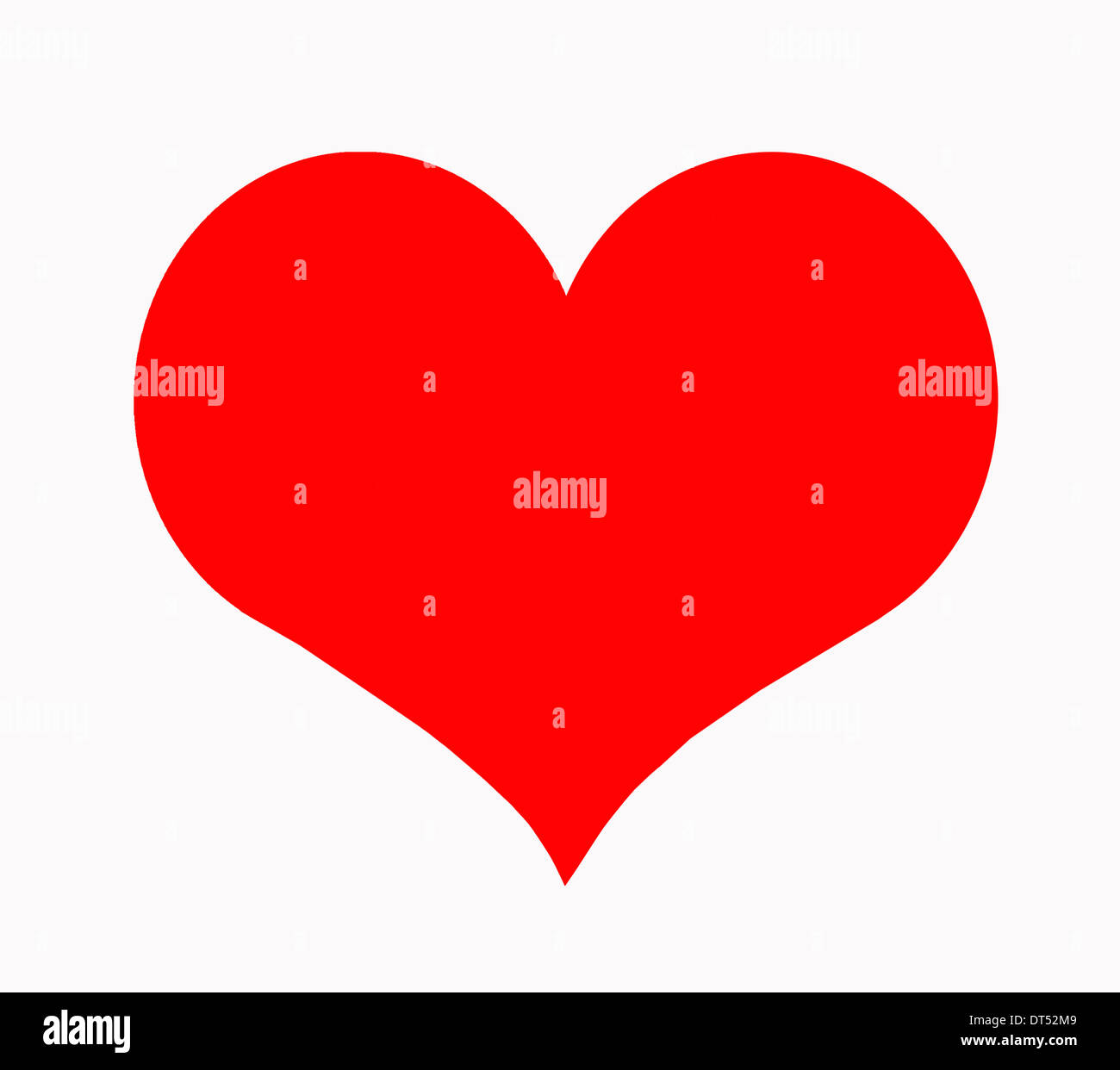 Red heart on a white background Stock Photo - Alamy