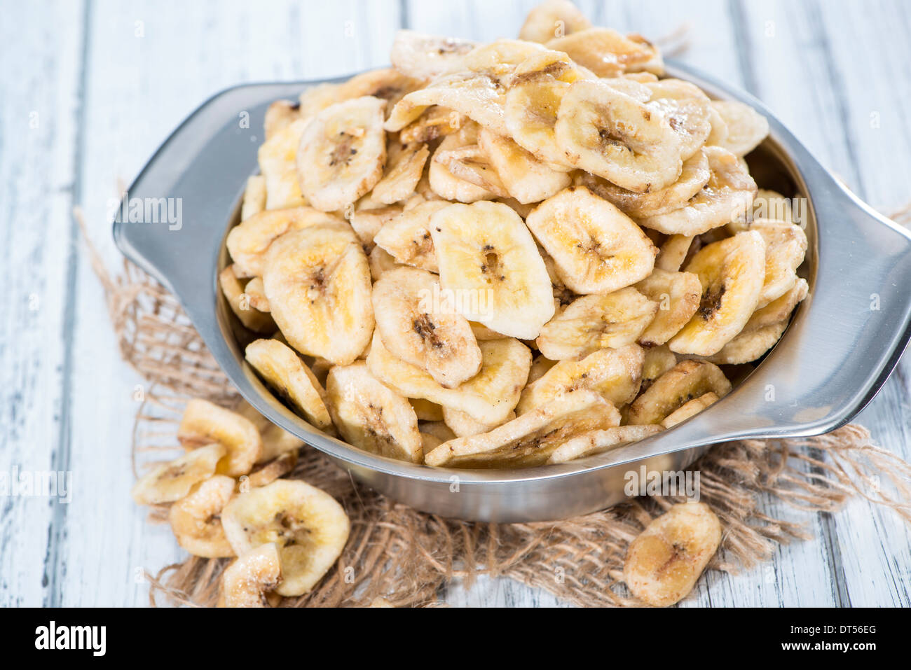 Healthy Food (some fresh made Banana Chips Stock Photo Alamy