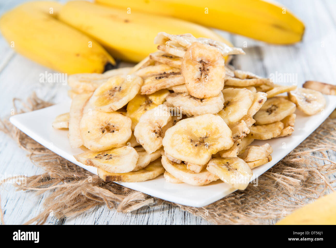 Healthy Food (some fresh made Banana Chips Stock Photo Alamy