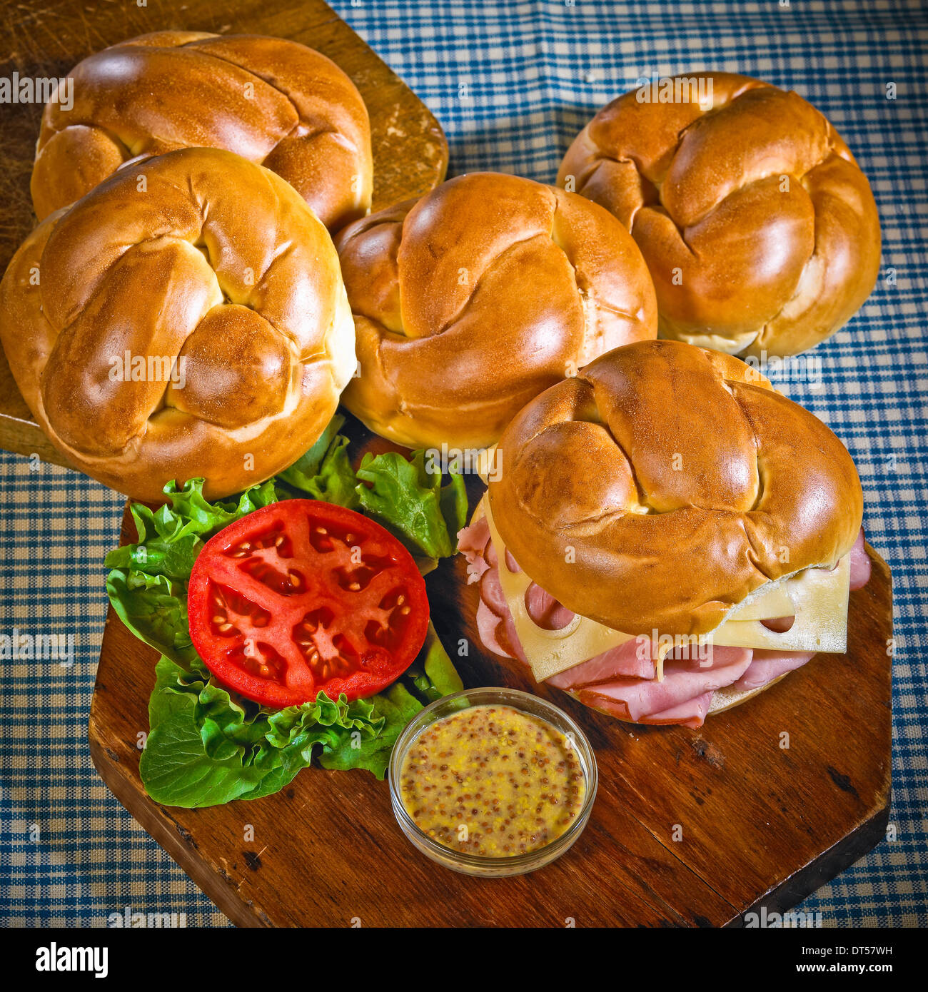 Pretzel sandwich buns hires stock photography and images Alamy