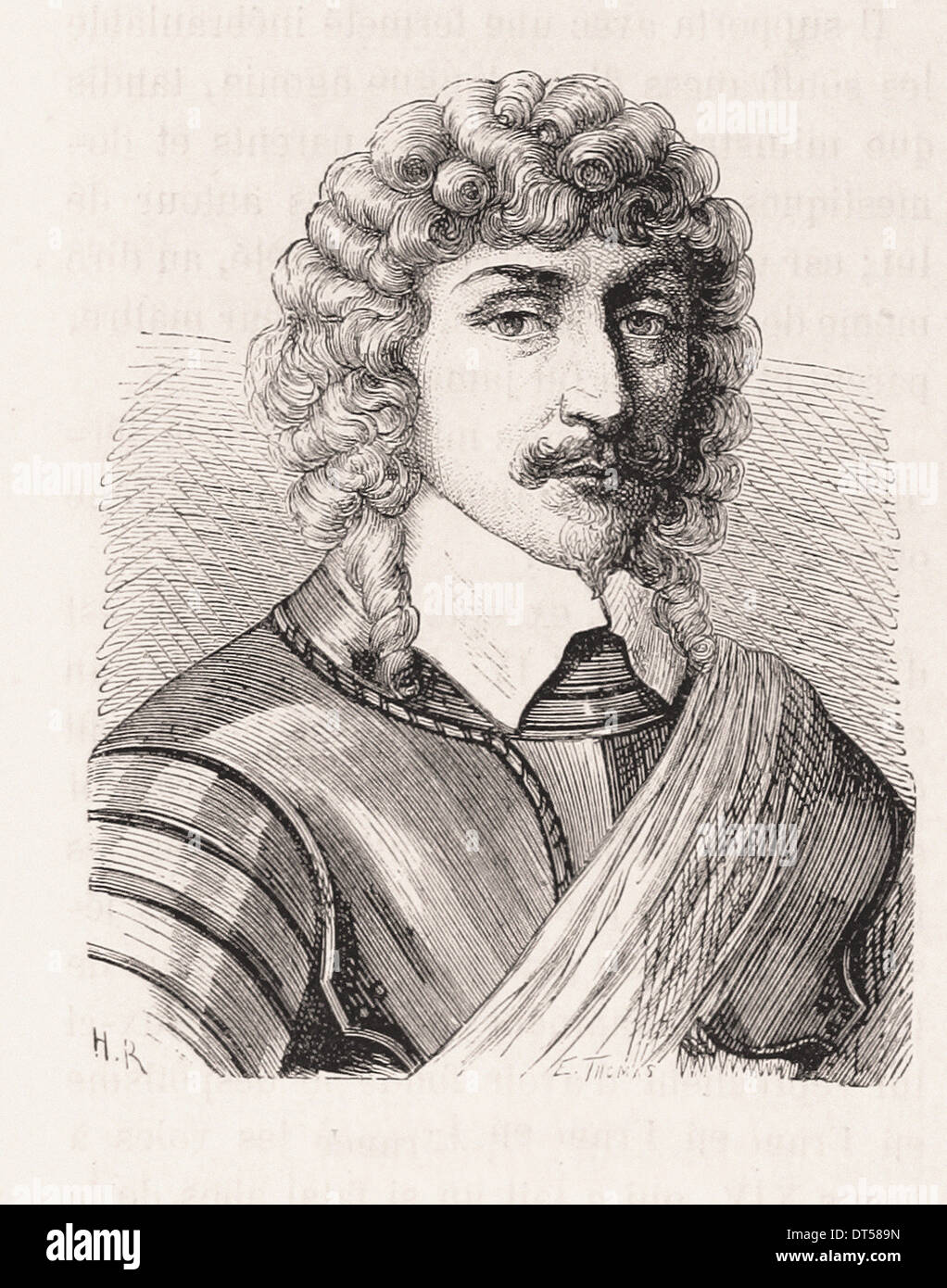 Portrait of Maréchal de Guébriant - French engraving XIX th century ...