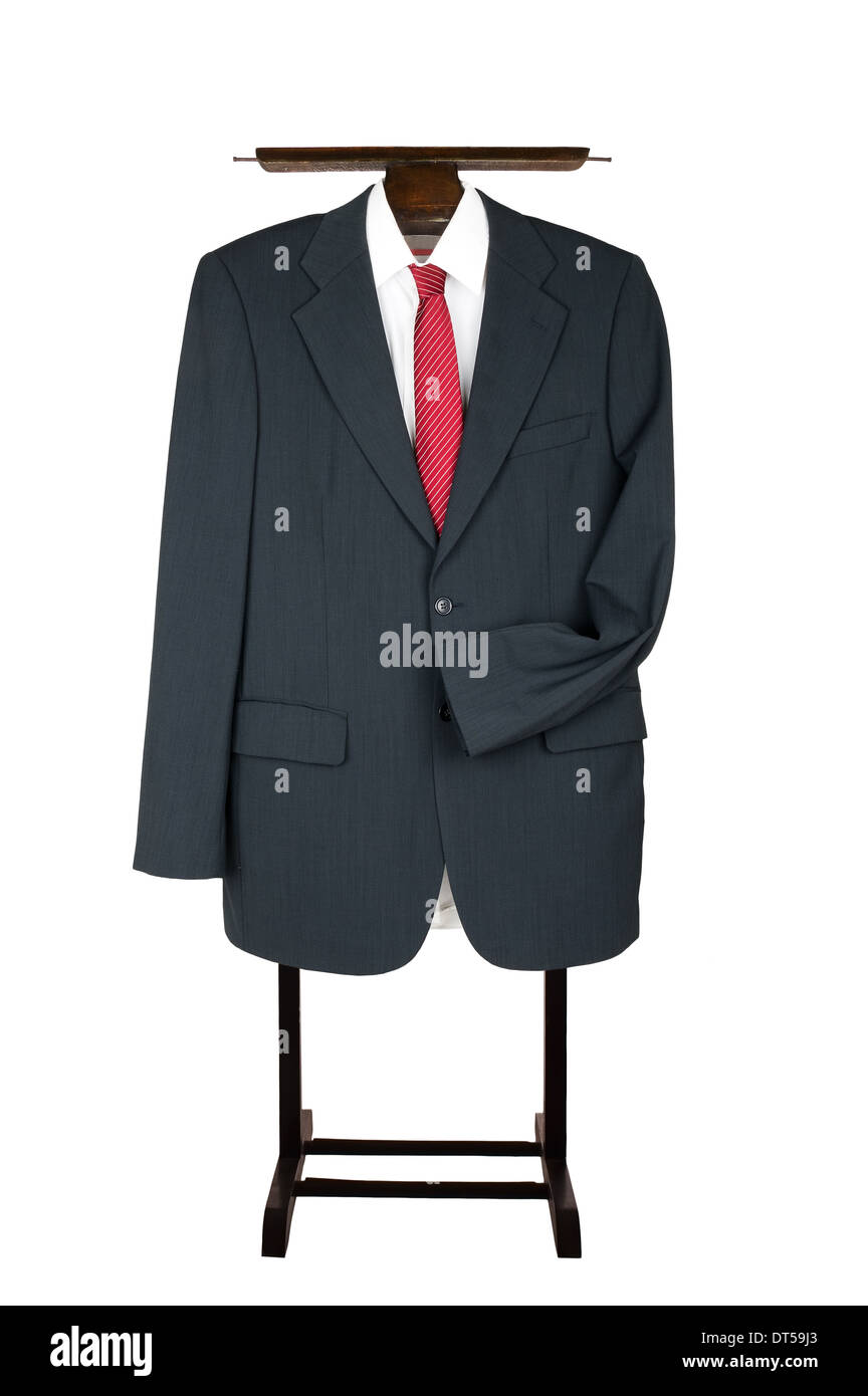 Man' business suit isolated, on stand. Stock Photo