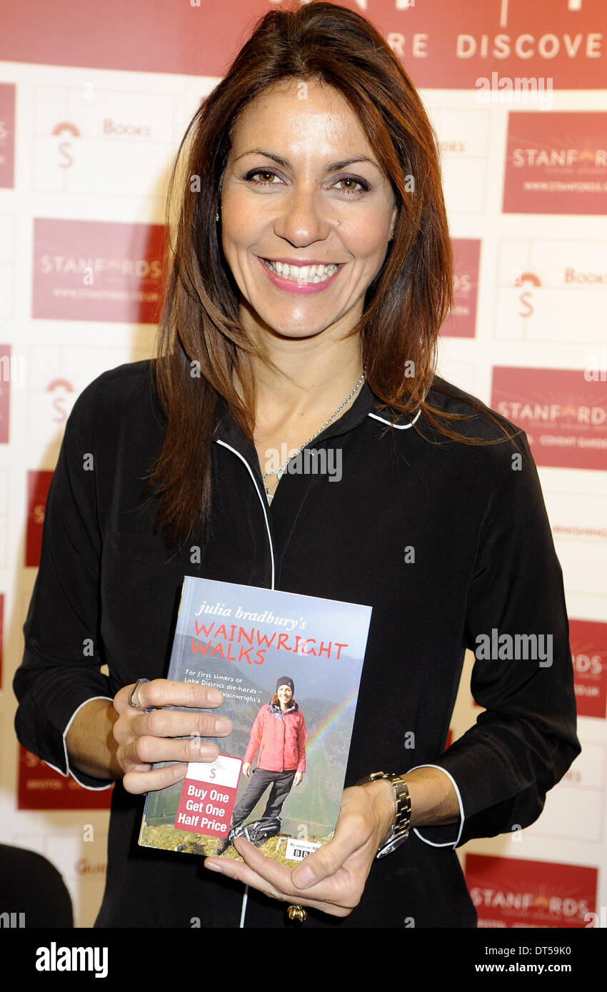 London, UK. 9th Feb, 2014. Julia Bradbury at the Destinations - The Holiday & Travel Show at Earls Court, London on February 9th 2014 Credit:  KEITH MAYHEW/Alamy Live News Stock Photo