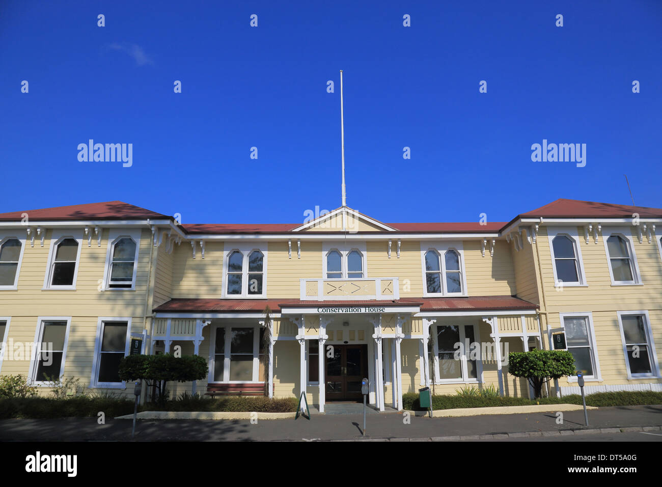 Conservation House, (former Courthouse) 59 Marine Parade, Napier, Hawk's Bay, North Island, New Zealand. Stock Photo