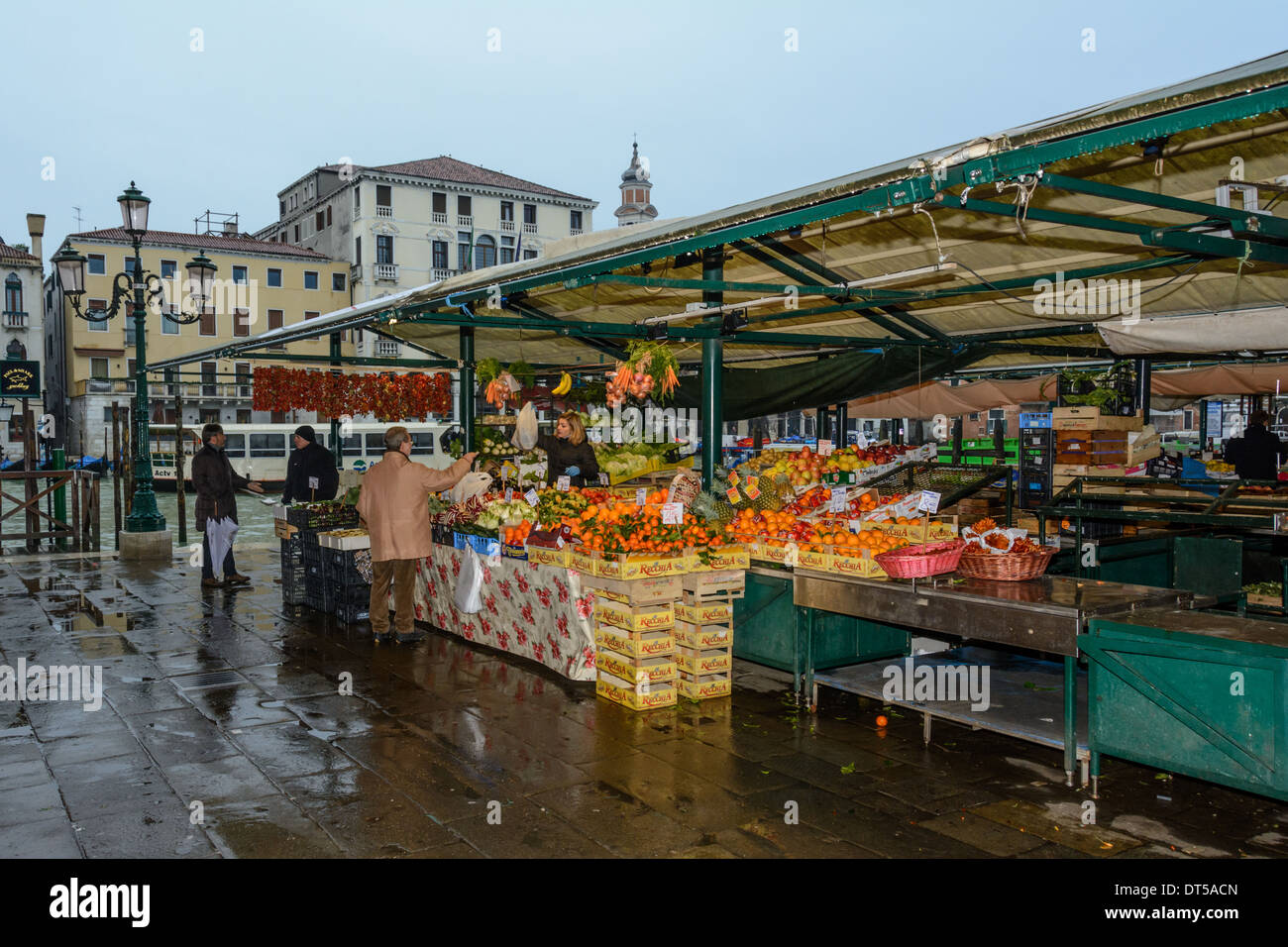 Venice, Italy. Rialto Fruit and Vegetables Market. Stock Photo