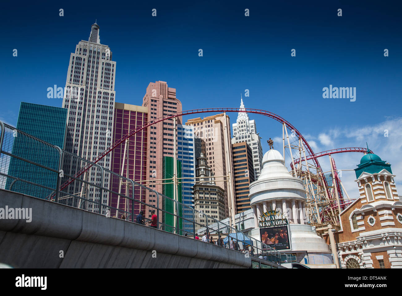 Las Vegas, Nevada. Roller Coaster at the New York New York Hotel and Casino  Stock Photo - Alamy