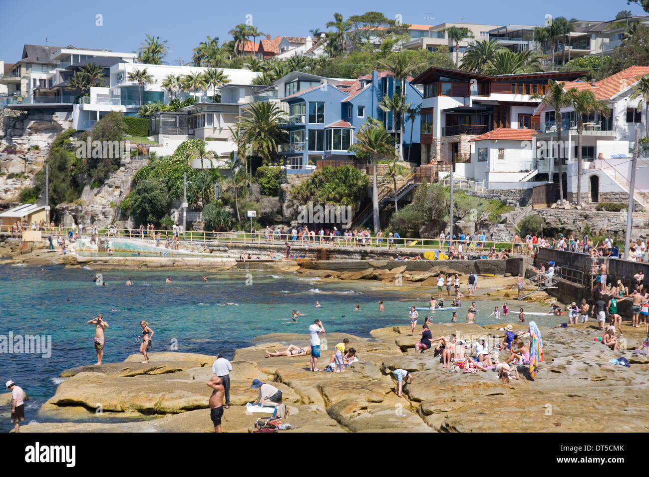 people enjoying summer at Fairy Bower, an area in Sydney between manly and shelly beach, new south wales, australia Stock Photo