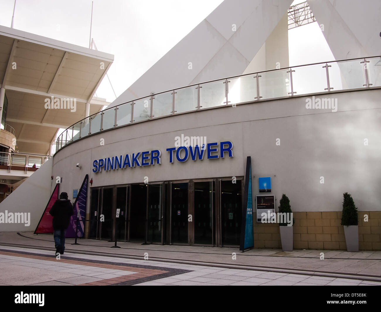 the entrance to Spinnaker tower in Gunwharf Quays, Portsmouth, England Stock Photo