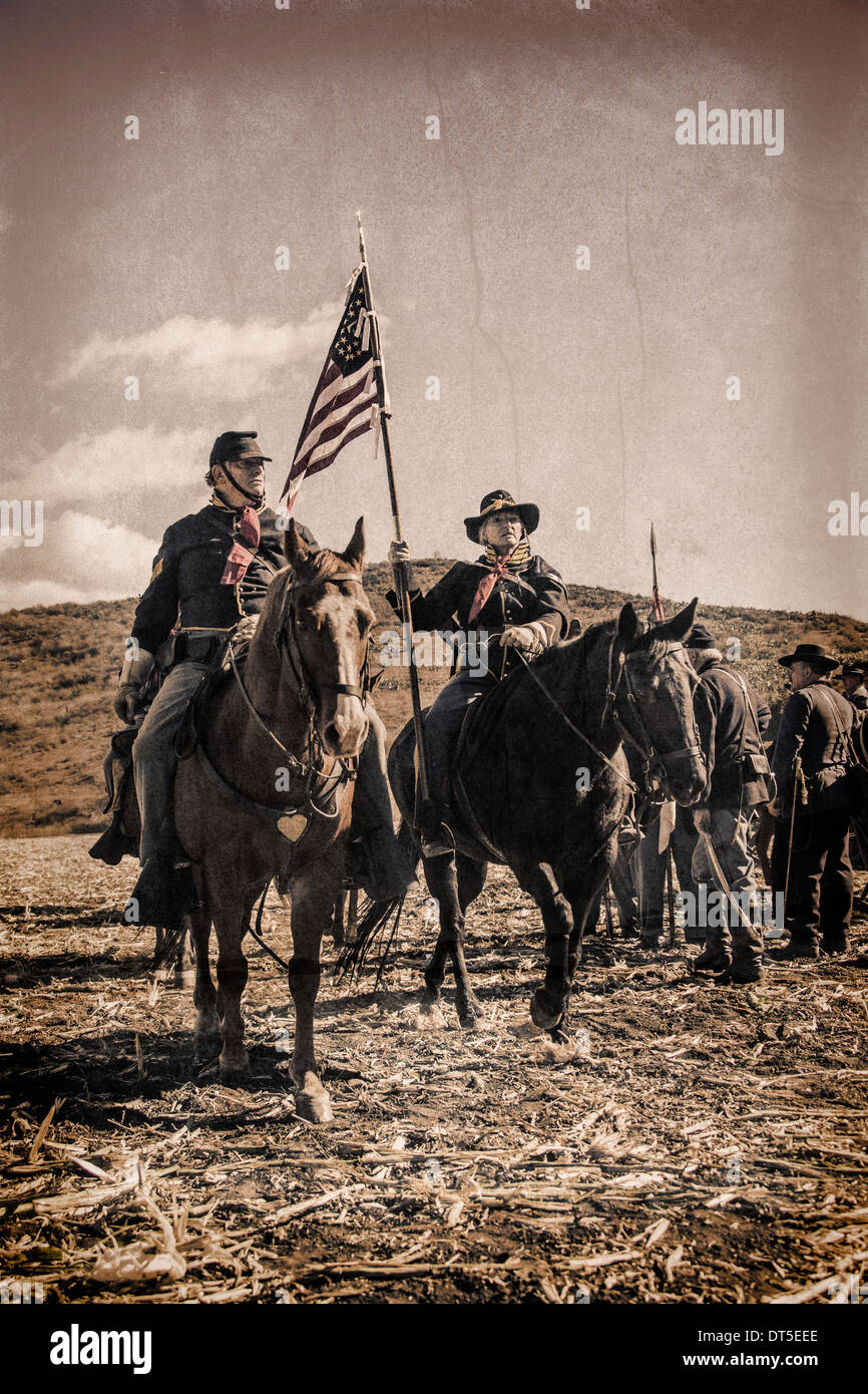American Civil War Reenactment Stock Photo Alamy
